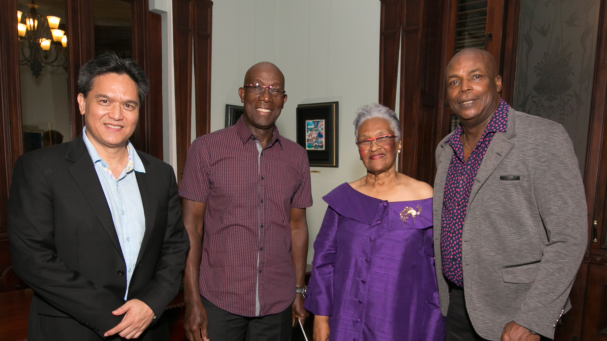 Mark Loquan, Dr. Keith Rowley, Gillian Bishop, Hasely Crawford