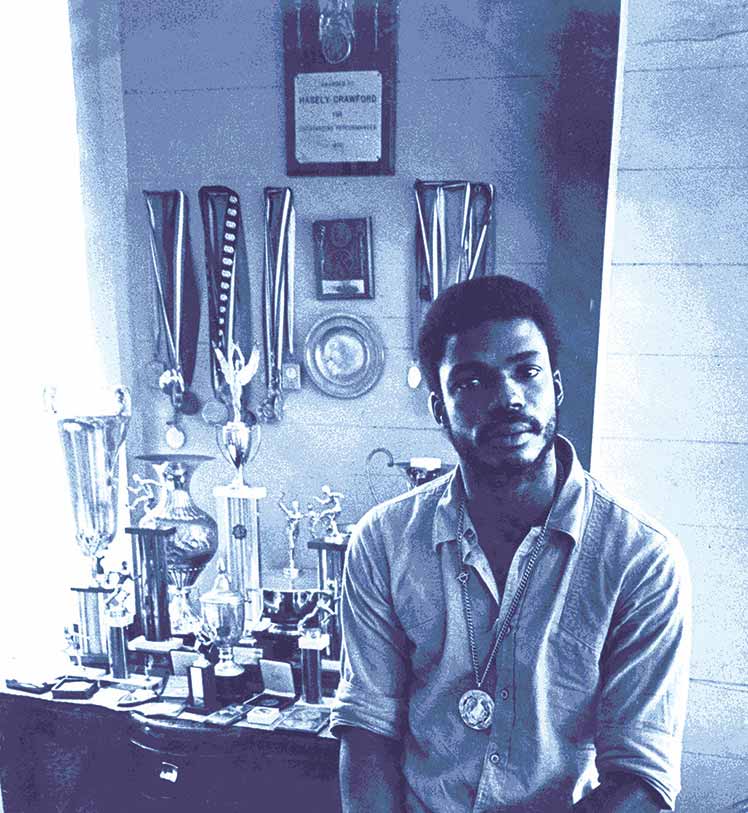 Hasely Crawford with his trophies
