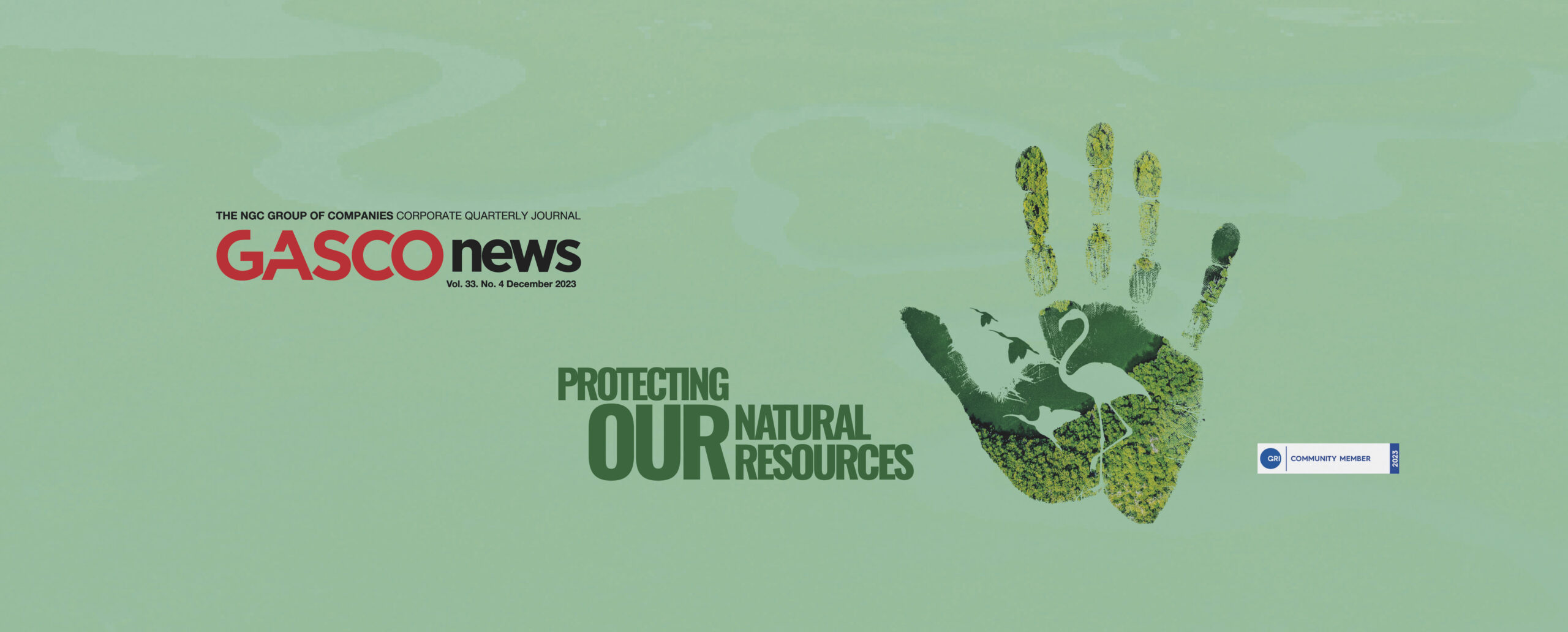 NGC | A poster with the words gasco news protecting our natural resources.